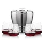 Genoa Ice Bucket & Hogarth On-the-Rocks Set - Set of 5 (Blank) Genoa Ice Bucket & Hogarth On-the-Rocks Set - Set of 5 (Blank)