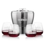 Genoa Ice Bucket & Hogarth On-the-Rocks Set - Set of 5 Genoa Ice Bucket & Hogarth On-the-Rocks Set - Set of 5