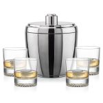 Pescara Ice Bucket & Romford On-the-Rocks Set - Set of 5 (Blank) Pescara Ice Bucket & Romford On-the-Rocks Set - Set of 5 (Blank)