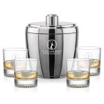 Pescara Ice Bucket & Romford On-the-Rocks Set - Set of 5 Pescara Ice Bucket & Romford On-the-Rocks Set - Set of 5