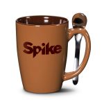 Roberta Mug & Spoon - 16oz - Imprinted - Russet / 16 oz Roberta Mug & Spoon - 16oz - Imprinted - Russet / 16 oz