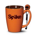 Roberta Mug & Spoon - 16oz - Imprinted - Rust / 16 oz Roberta Mug & Spoon - 16oz - Imprinted - Rust / 16 oz