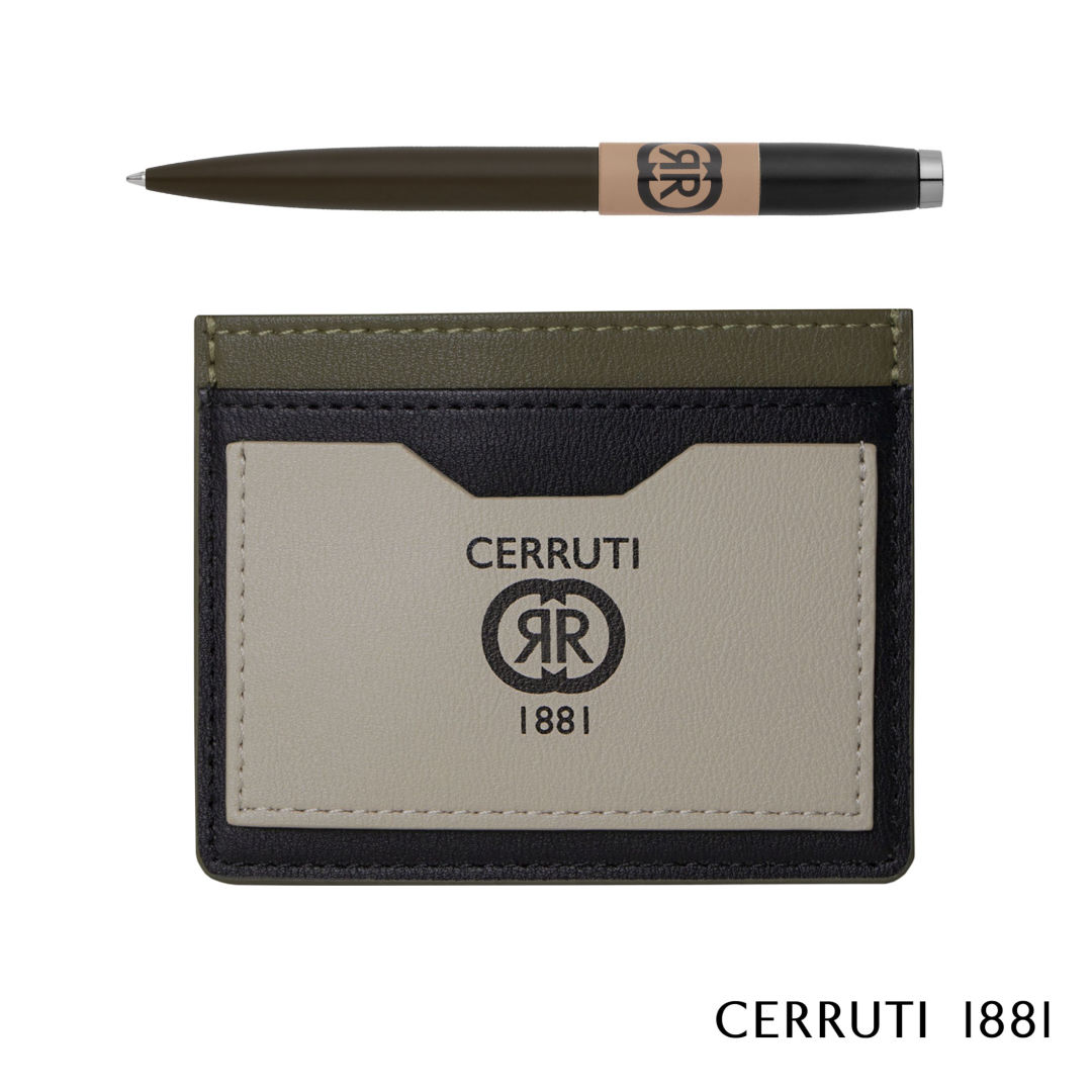 Cerruti 1881® Brick Ballpoint Pen & Card Holder Gift Set 1