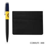 Cerruti 1881® Brick Ballpoint Pen & Card Holder Gift Set - Black (Blank) Cerruti 1881® Brick Ballpoint Pen & Card Holder Gift Set - Black (Blank)