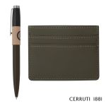 Cerruti 1881® Brick Ballpoint Pen & Card Holder Gift Set - Brown (Blank) Cerruti 1881® Brick Ballpoint Pen & Card Holder Gift Set - Brown (Blank)