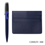Cerruti 1881® Brick Ballpoint Pen & Card Holder Gift Set - Navy (Blank) Cerruti 1881® Brick Ballpoint Pen & Card Holder Gift Set - Navy (Blank)