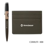 Cerruti 1881® Brick Ballpoint Pen & Card Holder Gift Set - Brown Cerruti 1881® Brick Ballpoint Pen & Card Holder Gift Set - Brown