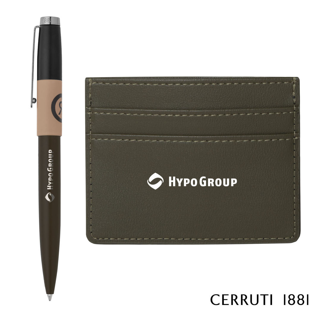 Cerruti 1881® Brick Ballpoint Pen & Card Holder Gift Set 1