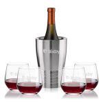 Genoa Wine Cooler & Garland Stemless Wine Set - Set of 5 Genoa Wine Cooler & Garland Stemless Wine Set - Set of 5