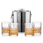 Catania Ice Bucket & Longford On-the-Rocks Set - Set of 5 (Blank) Catania Ice Bucket & Longford On-the-Rocks Set - Set of 5 (Blank)
