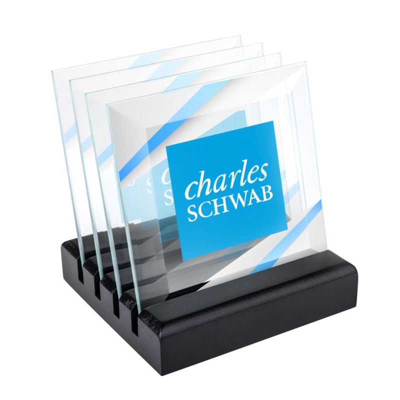 Talbot VividPrint Coasters - Set of 4 on Black 1 Talbot VividPrint Coasters - Set of 4 on Black 1