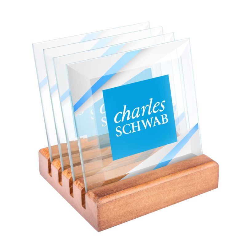 Talbot VividPrint Coasters - Set of 4 on Walnut 1 Talbot VividPrint Coasters - Set of 4 on Walnut 1