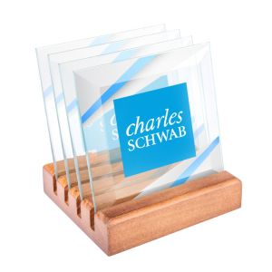 Talbot VividPrint Coasters - Set of 4 on Walnut 1 Talbot VividPrint Coasters - Set of 4 on Walnut 1