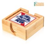 Fairfax Bamboo VividPrint™ Coasters Set - Set of 4 1 Fairfax Bamboo VividPrint™ Coasters Set - Set of 4 1
