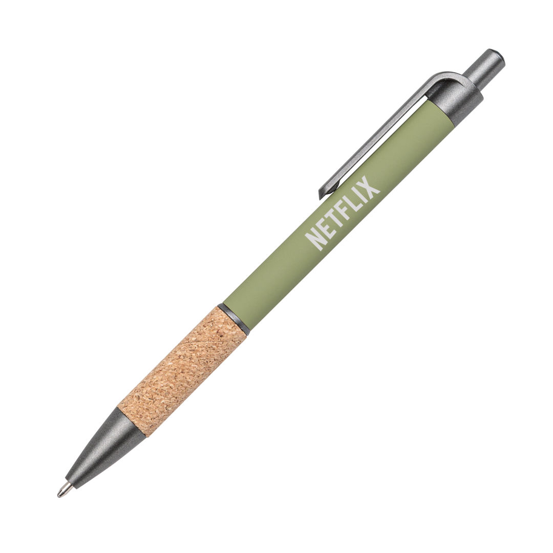 Otto Metal Pen w/Cork Grip & Black Refill 1
