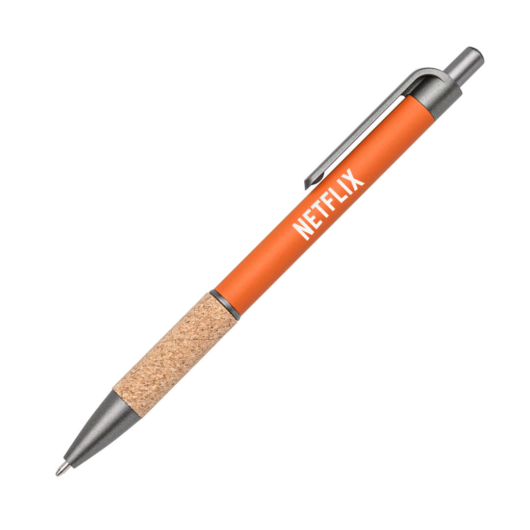 Otto Metal Pen w/Cork Grip & Black Refill 1