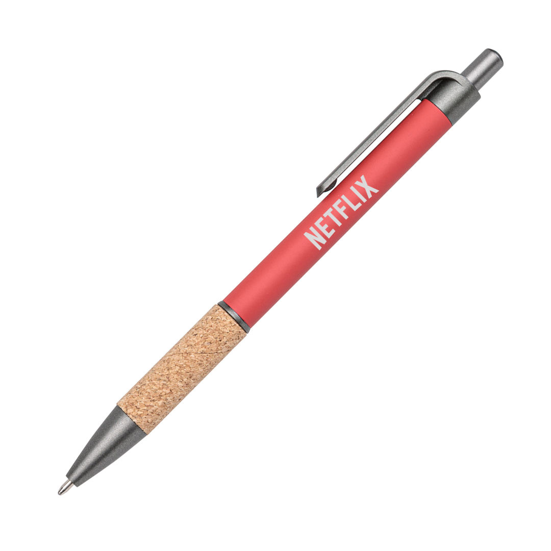 Otto Metal Pen w/Cork Grip & Black Refill 1
