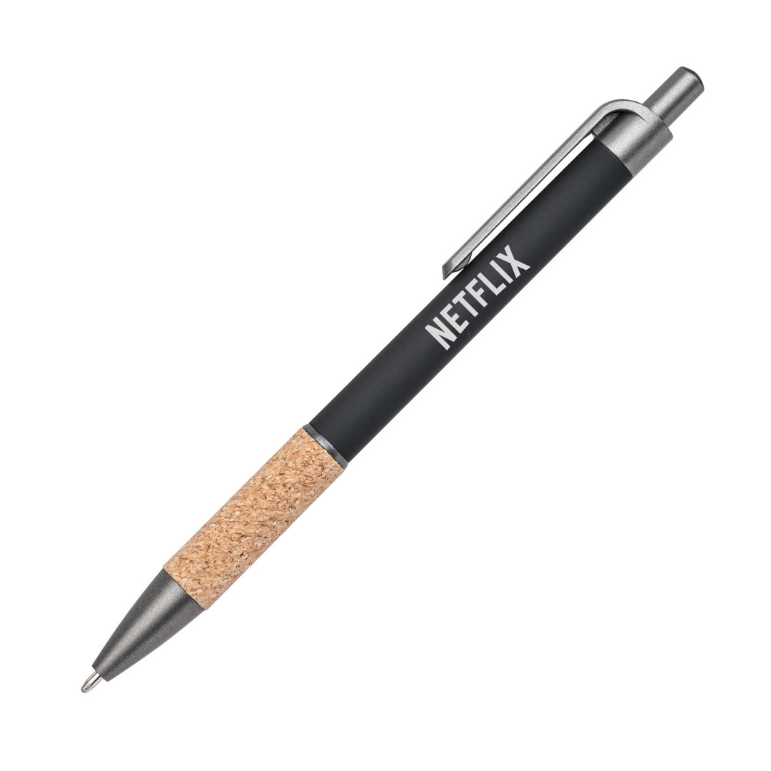 Otto Metal Pen w/Cork Grip & Black Refill 1