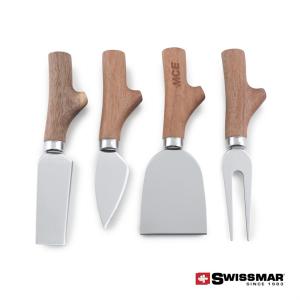 Swissmar® Acacia Handle Cheese Knife Set - 4pc 1 Swissmar® Acacia Handle Cheese Knife Set - 4pc 1