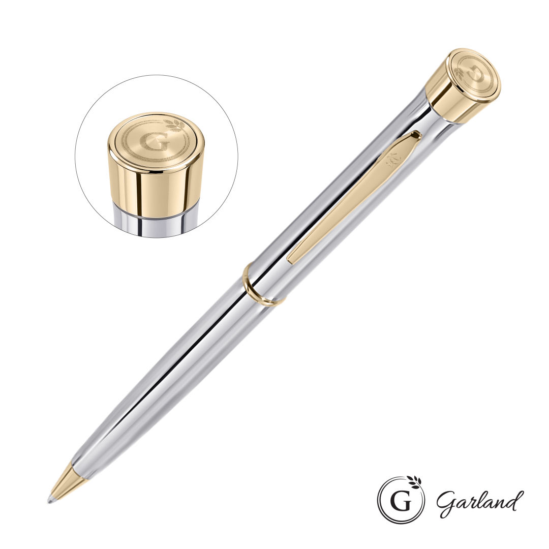 Garland® Signature Emblem Twist Ballpoint Pen - Chrome 1