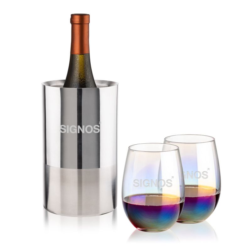 Catania Wine Cooler & Miami Stemless Wine Set 1 Catania Wine Cooler & Miami Stemless Wine Set 1