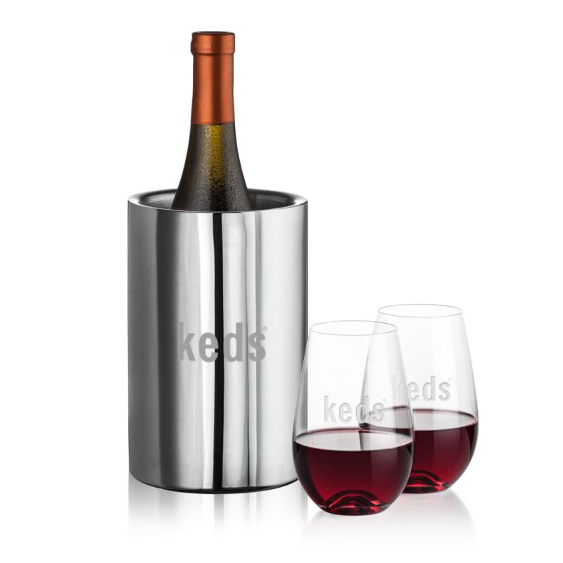 Jacobs Wine Cooler & Boston Stemless Wine 1 Jacobs Wine Cooler & Boston Stemless Wine 1