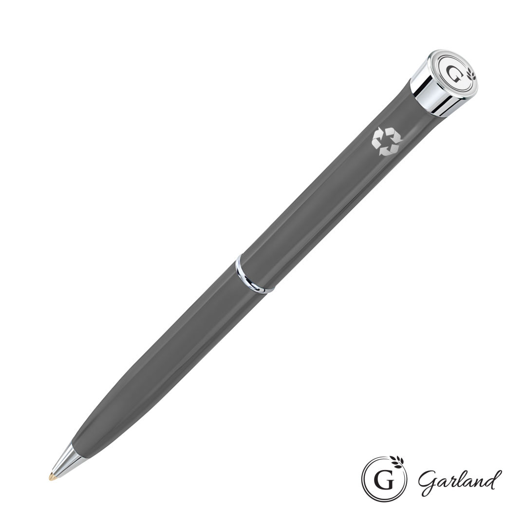 Garland® Recycled Ballpoint Twist Pen - Chrome Accent 1