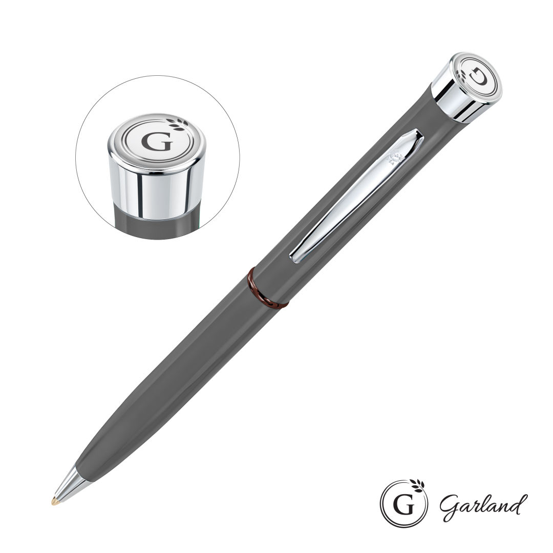 Garland® Recycled Ballpoint Twist Pen - Chrome Accent 1