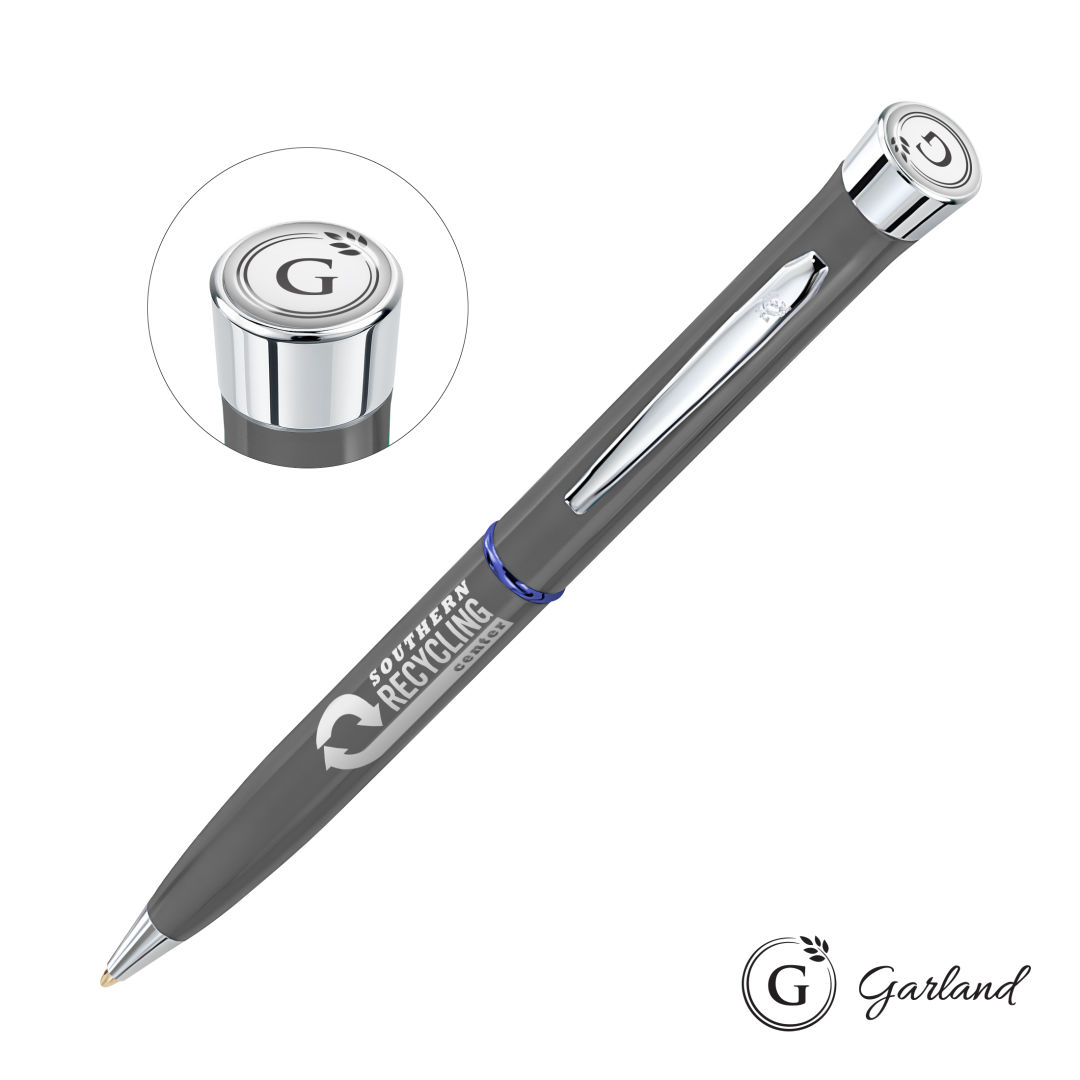 Garland® Recycled Ballpoint Twist Pen - Chrome Accent 1