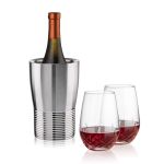 Genoa Wine Cooler & Templeton Stemless Wine Set - Set of 3 (Blank) Genoa Wine Cooler & Templeton Stemless Wine Set - Set of 3 (Blank)