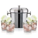 Milano Ice Bucket & Newkirk On-the-Rocks Set - Set of 5 (Blank) Milano Ice Bucket & Newkirk On-the-Rocks Set - Set of 5 (Blank)
