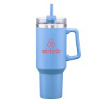 Makena Handle Travel Mug w/Straw - 40oz - Light Blue Makena Handle Travel Mug w/Straw - 40oz - Light Blue