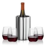 Jacobs Wine Cooler & Germain Stemless Wine - Set of 5 (Blank) Jacobs Wine Cooler & Germain Stemless Wine - Set of 5 (Blank)