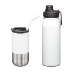 Versatile Tumbler & Bottle Gift Set - White (Blank) Versatile Tumbler & Bottle Gift Set - White (Blank)
