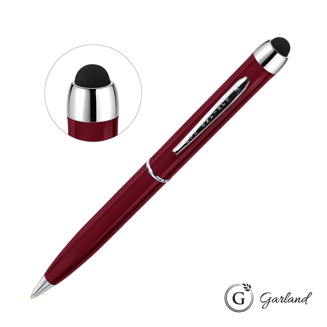 Garland® Stylus High Gloss Ballpoint Twist Pen - Chrome 1