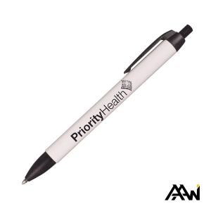 Widebody Pen w/Glossy White Barrel - Matte Colored Accent 1 Widebody Pen w/Glossy White Barrel - Matte Colored Accent 1