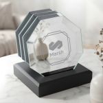 Sloan Coasters - Set of 4 on Black Base - Group (Glamour) Sloan Coasters - Set of 4 on Black Base - Group (Glamour)