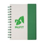 Wormer Spiral Bound Journal w/Sticky Notes - Green Wormer Spiral Bound Journal w/Sticky Notes - Green