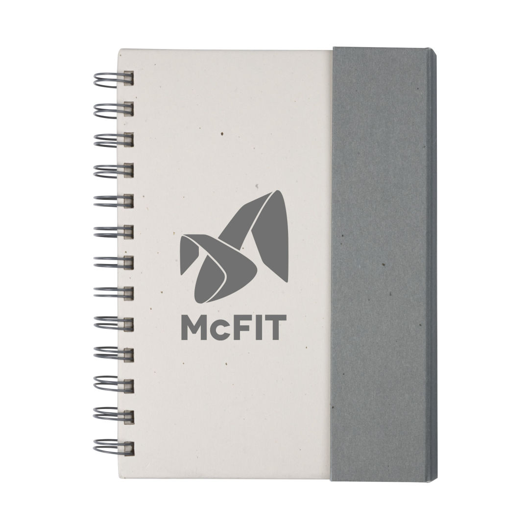Wormer Spiral Bound Journal w/Sticky Notes & Magnetic Closure 1