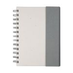 Wormer Spiral Bound Journal w/Sticky Notes - Grey (Blank) Wormer Spiral Bound Journal w/Sticky Notes - Grey (Blank)