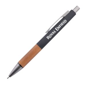 Hertel Rubberized Clicker Ballpoint Pen w/Wood Grip 1 Hertel Rubberized Clicker Ballpoint Pen w/Wood Grip 1