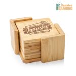 Burke Bamboo Coasters Set - Square 1 Burke Bamboo Coasters Set - Square 1