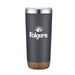 Kira Vacuum Tumbler w/Cork Bottom - 22oz - Gray Kira Vacuum Tumbler w/Cork Bottom - 22oz - Gray