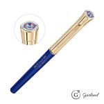 Garland® Monogram Custom Empire Felt Tip Pen - Gold Accent - Blue / Gold Garland® Monogram Custom Empire Felt Tip Pen - Gold Accent - Blue / Gold