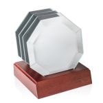 Sloane Coasters - Set of 4 on Rosewood Base - DSK005-SR (Blank) Sloane Coasters - Set of 4 on Rosewood Base - DSK005-SR (Blank)