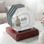 Sloane Coasters - Set of 4 on Rosewood Base - Group (Glamour) Sloane Coasters - Set of 4 on Rosewood Base - Group (Glamour)