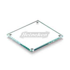 Square Coaster - Jade 3¾"x3¾" (Individual) 1 Square Coaster - Jade 3¾"x3¾" (Individual) 1