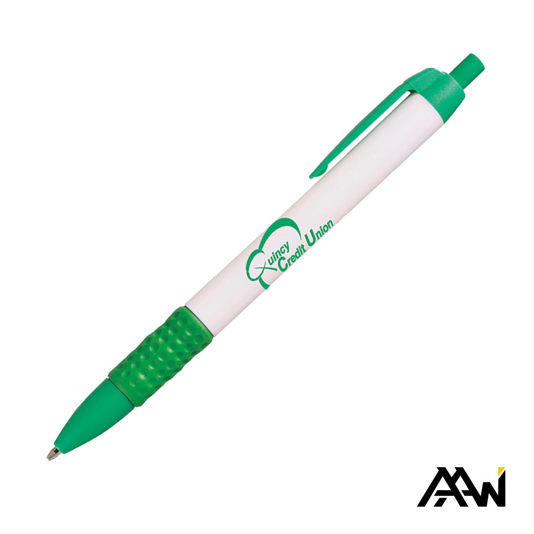 Widebody Grip Pen Glossy White Barrel - Matte 1