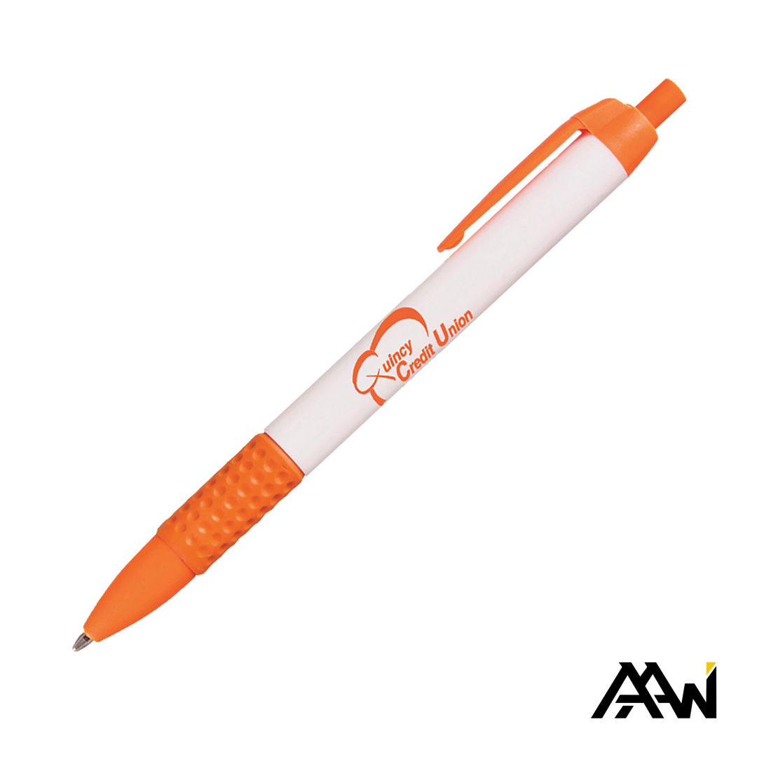 Widebody Grip Pen Glossy White Barrel - Matte 1