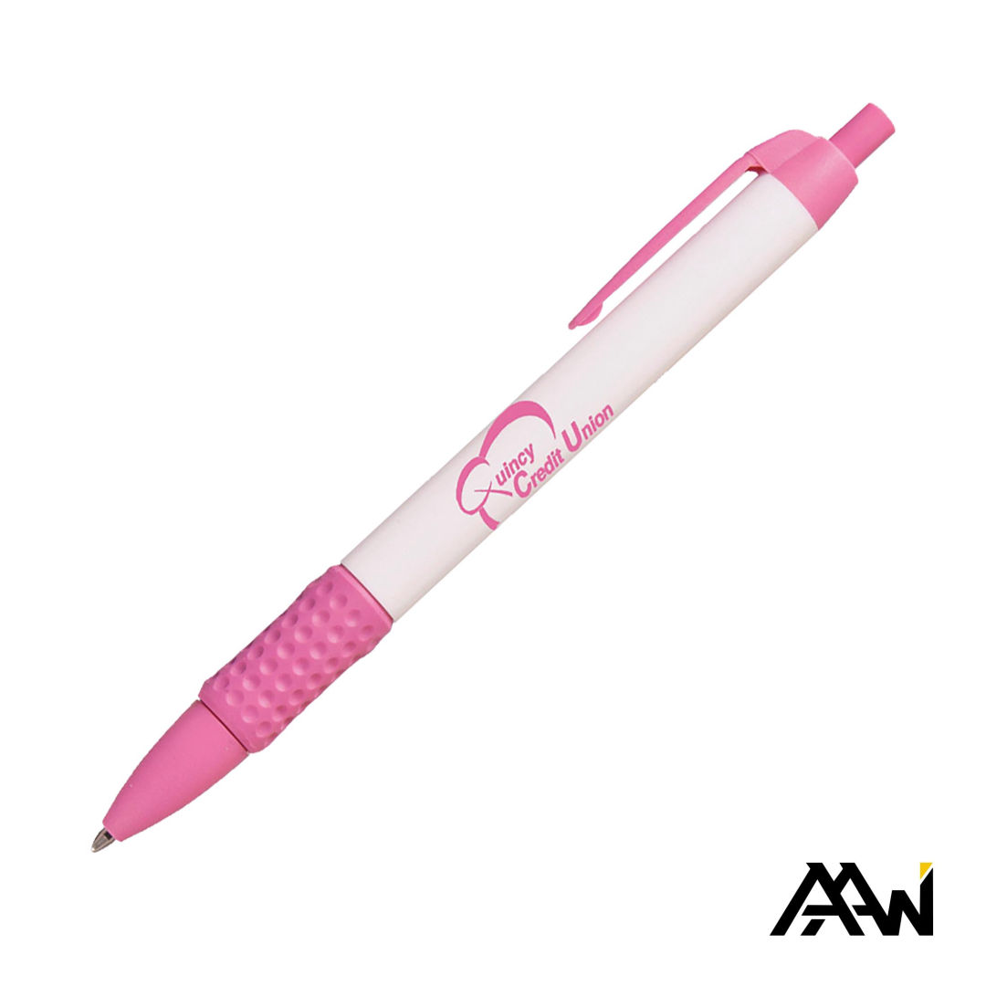 Widebody Grip Pen Glossy White Barrel - Matte 1